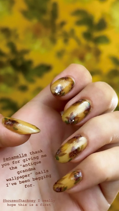 Blake Lively floral nails