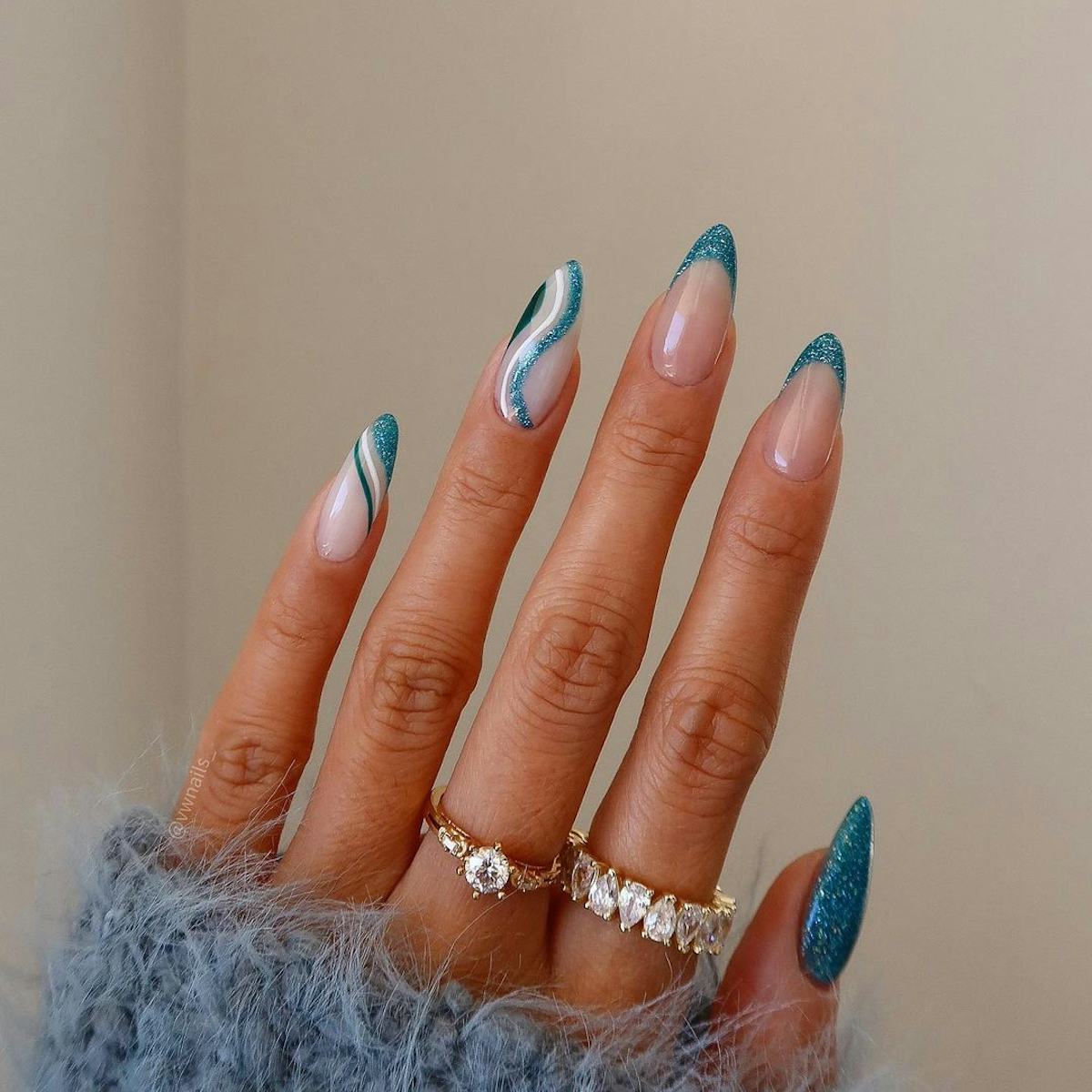 Geometric Blue Nails 2025: Bold & Beautiful