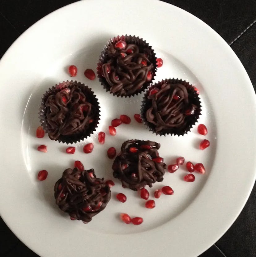 Chocolate Pomegranate Clusters