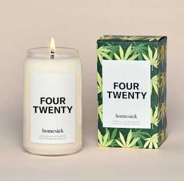 Four Twenty Homesick Candle is a naughty and nice gift guide idea for holiday shopping 2022.