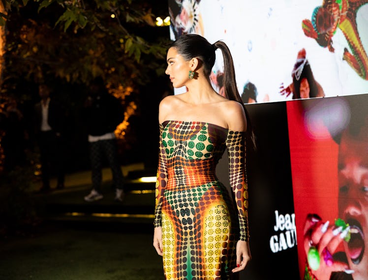 Kendall jenner wearing a tight bodycon dress