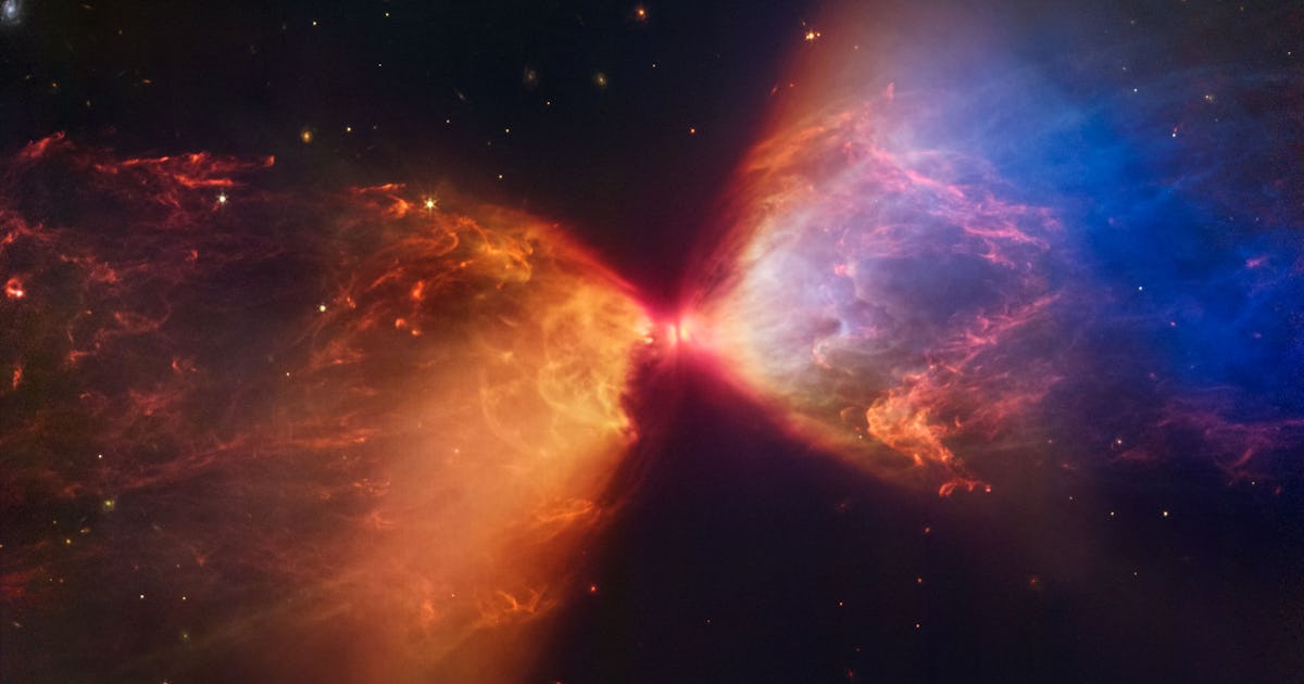 JWST Photo Of A Star Being Born Is Astounding Hour Glass Shaped View jwst-photo-of-a-star-being-born-is-astounding-hour-glass-shaped-view
