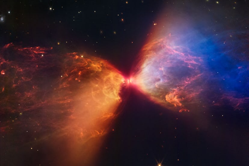 The protostar within the dark cloud L1527, shown in this image from NASA’s James Webb Space Telescop...