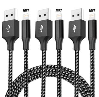 MenoSupp Apple MFi Certified Lightning Cable (3-Pack)
