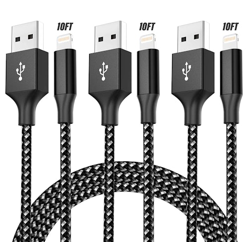 MenoSupp Apple MFi Certified Lightning Cable (3-Pack)