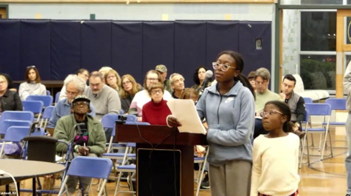 Hayden Wilson speaks on behalf of her younger sister Bobbi after their neighbor called the cops on h...