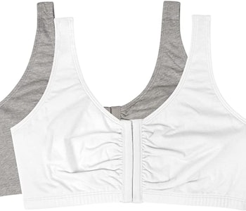 Fruit of the Loom Front-Closure Cotton Bras (2-Pack)