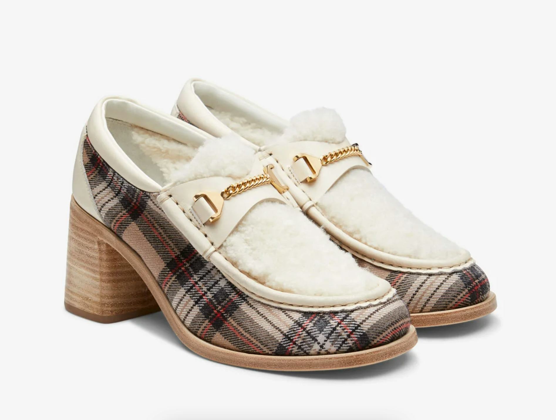 shearling loafers womens