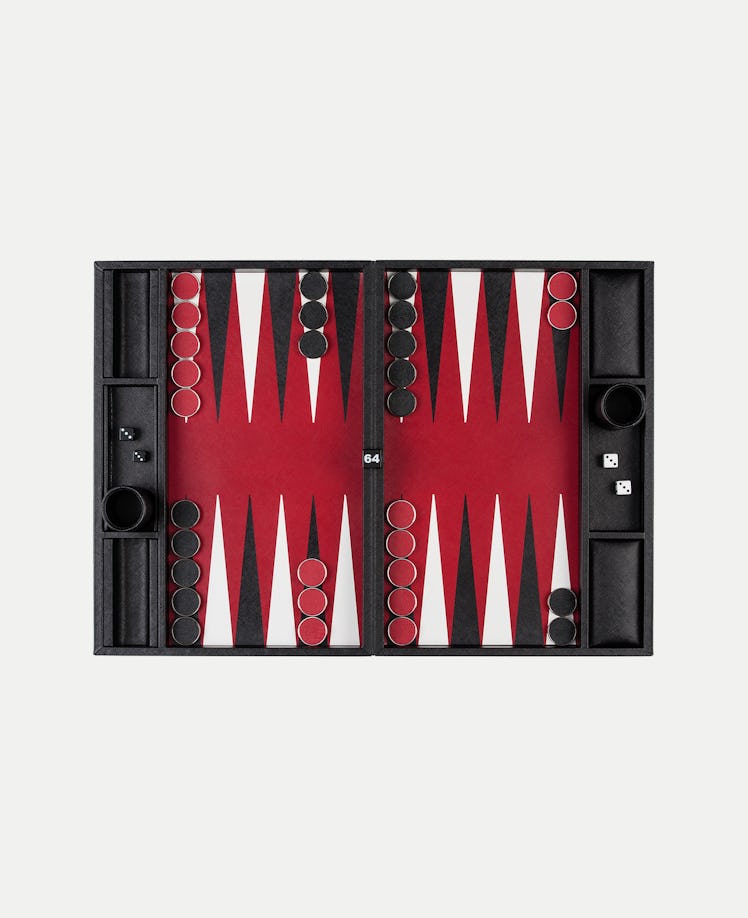 Saffiano Leather Backgammon Set