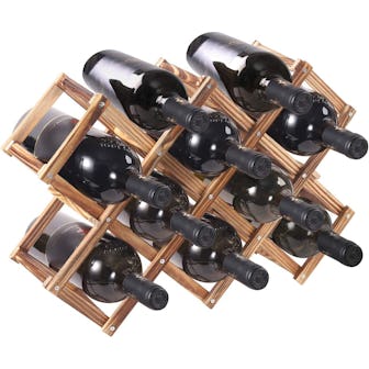 PENGKE Freestanding Wood Wine Rack