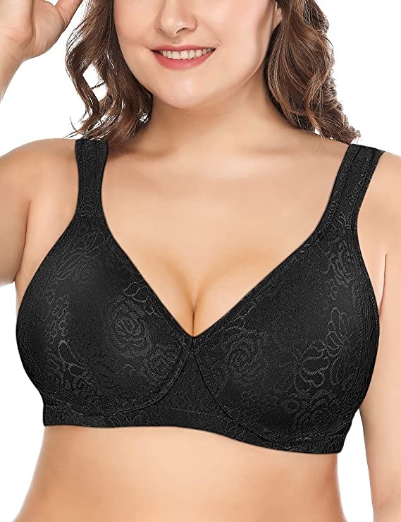 Deyllo Full Coverage Wirefree Minimizer Bra
