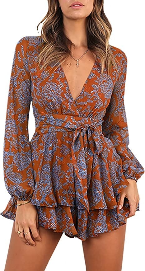 AIMCOO Floral-Print Romper
