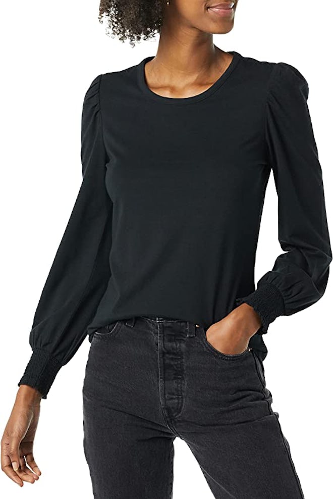 Amazon Essentials Smocked Cuff Shirt