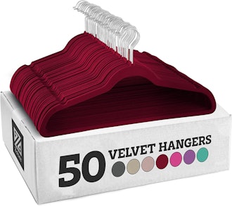 Zober Space Saving Velvet Hangers (50-Pack)