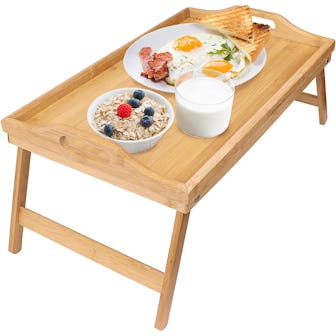 Greenco Bamboo Foldable Lap Table