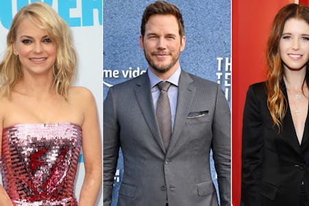 anna faris, chris pratt, and katherine schwarzenegger