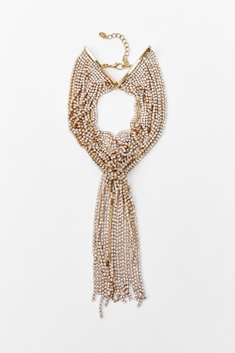 Zara rhinestone wide collar necklace