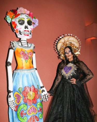 Vanessa Bryant costumed for Dia De Los Muertos.