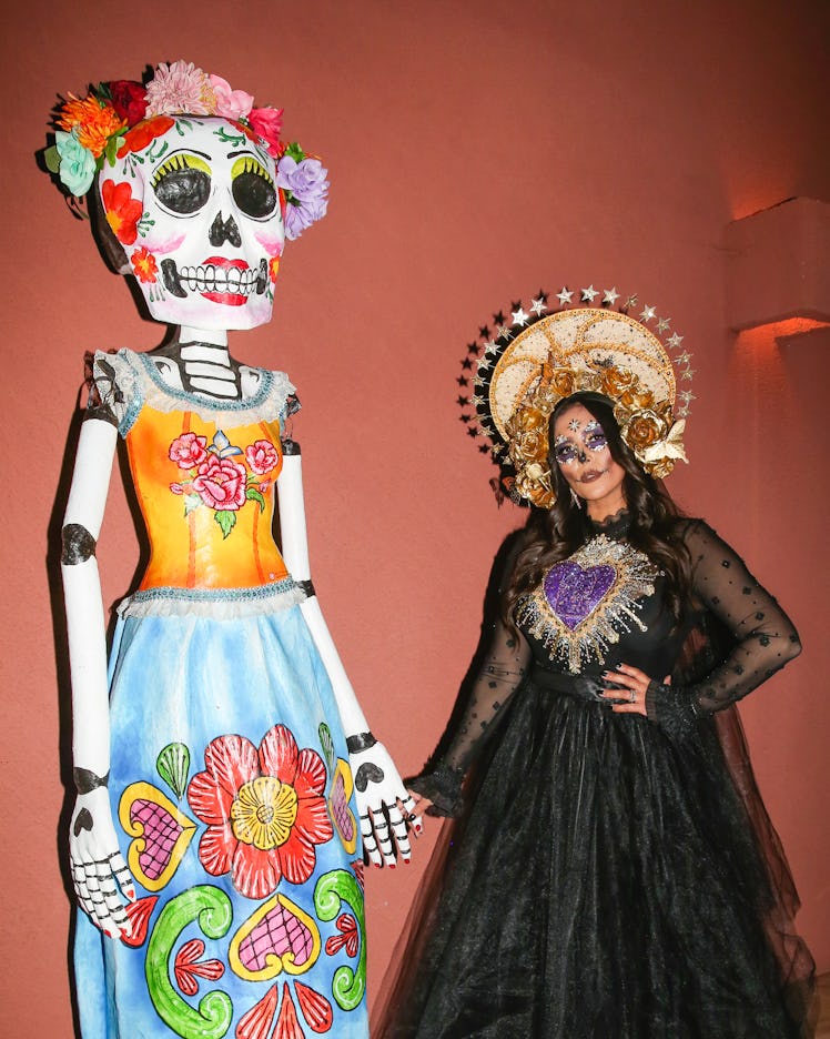 Vanessa Bryant costumed for Dia De Los Muertos.