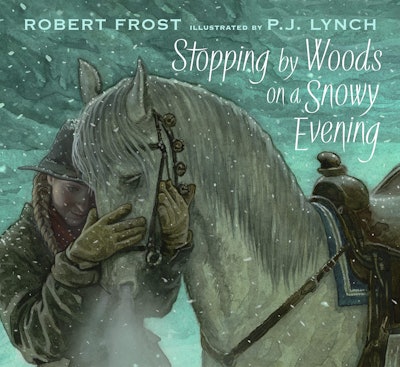 "Stopping by Woods on a Snowy Evening" by Robert Frost, illustrated by P.J. Lynch is a perfect Chris...