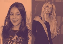 Side by side images of Alexa Nikolas and Britney Spears