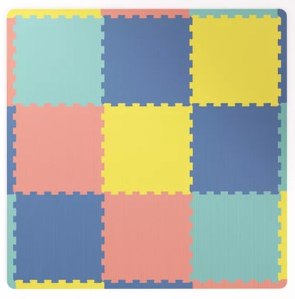 A colorful, jumbo play mat from the buybuyBABY mighty goods collection.