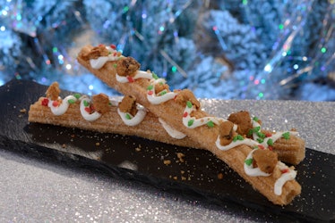 Disney's Mickey's Very Merry Christmas Party 2022 food guide includes a Christmas Cookie Churro.
