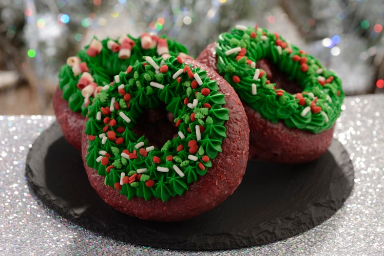 Disney's Mickey's Very Merry Christmas Party 2022 includes a Christmas Wreath Doughnut.
