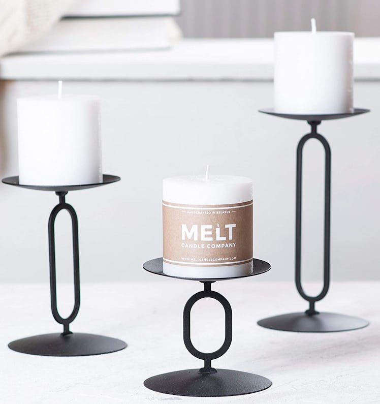 Melt Candle Company Iron Pillar Candle Holders (Set of 3)
