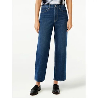 Cropped Wide Straight Jeans