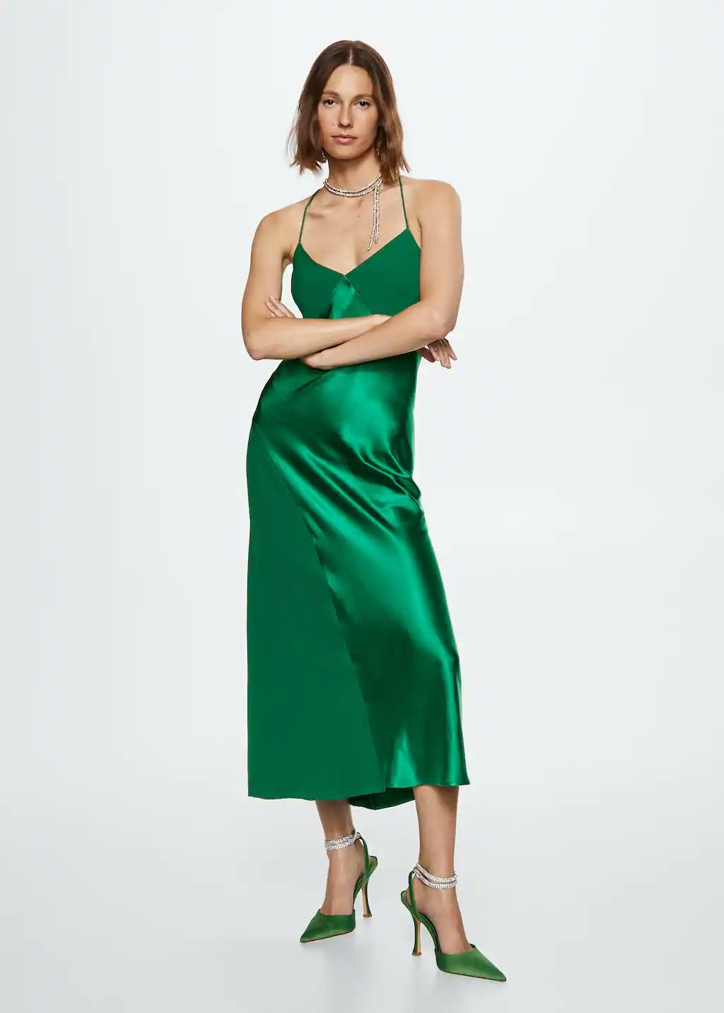 Satin Panel Dress