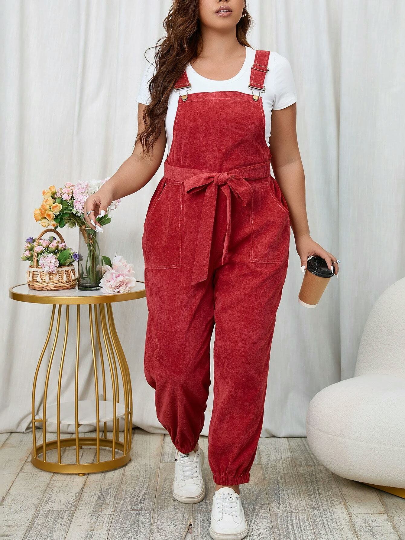 Belted Overall Jumpsuit