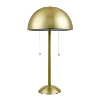Novogratz x Globe Haydel 21" 2-Light Matte Brass Table Lamp