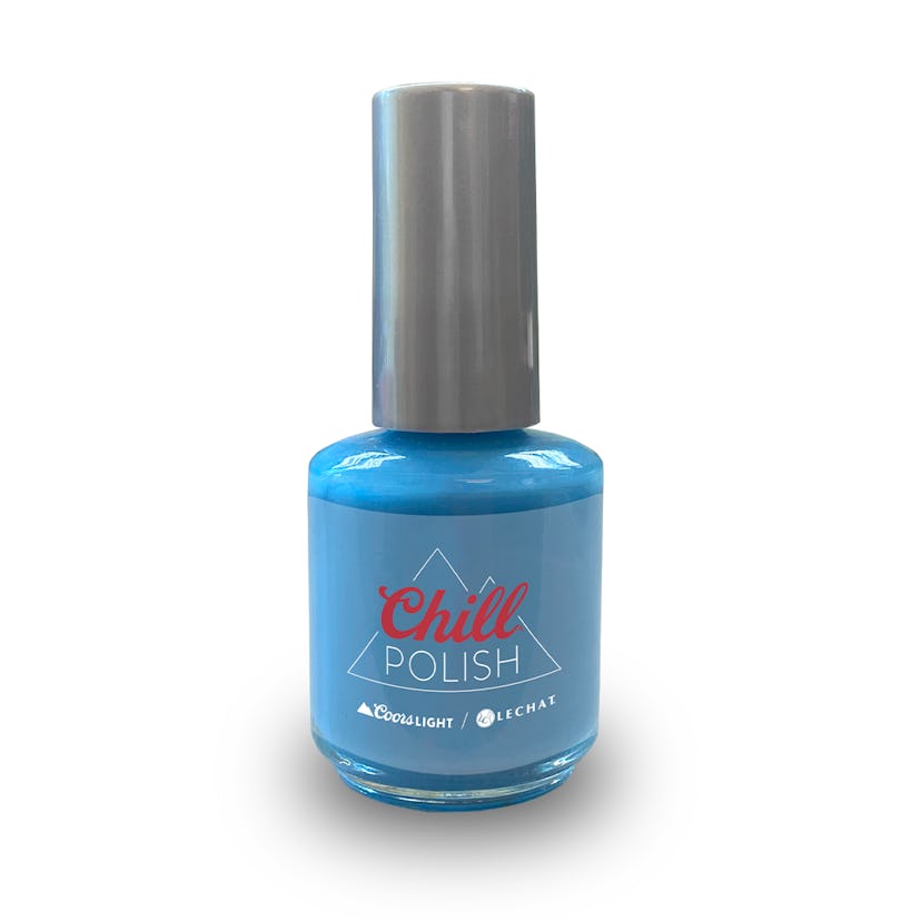 The Coors Light & LeChat Chill nail polish changes color when you beer is cold enough to drink.