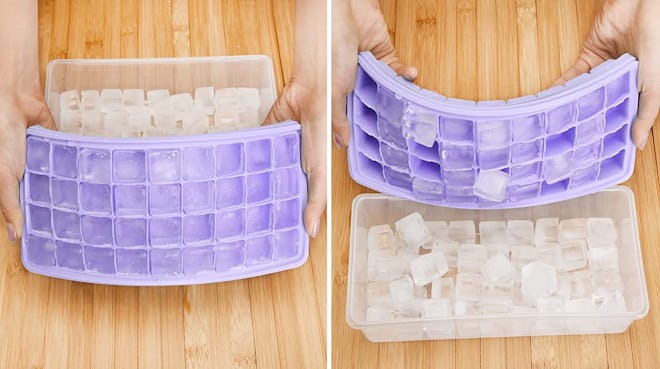 CZWL&HG Silicone Ice Cube Tray with Lid