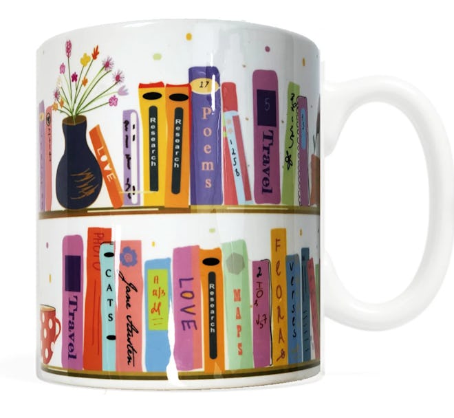 Colorful Book Shelf Mug