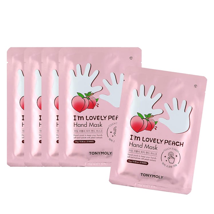 tony moly im a lovely peach hand mask is the best peach scented hand mask