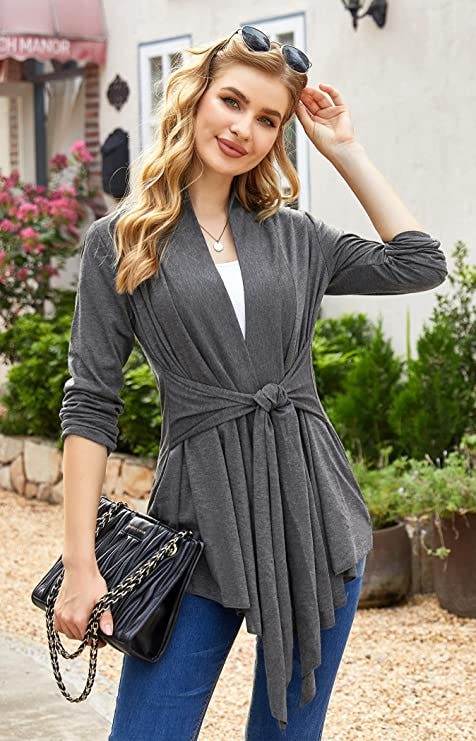 ACEVOG Lightweight Draped Cardigan