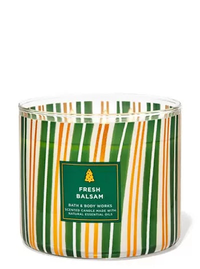 Bath & Body Works Black Friday deals include this Fresh Balsam three-wick candle in a glass jar.