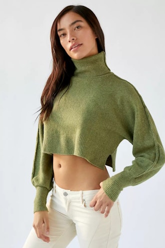 Finley Cropped Turtleneck Sweater
