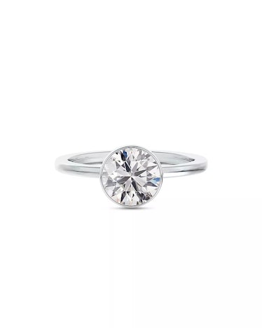 Forevermark Micaela's Hidden Halo Bezel Set Engagement Ring in Platinum