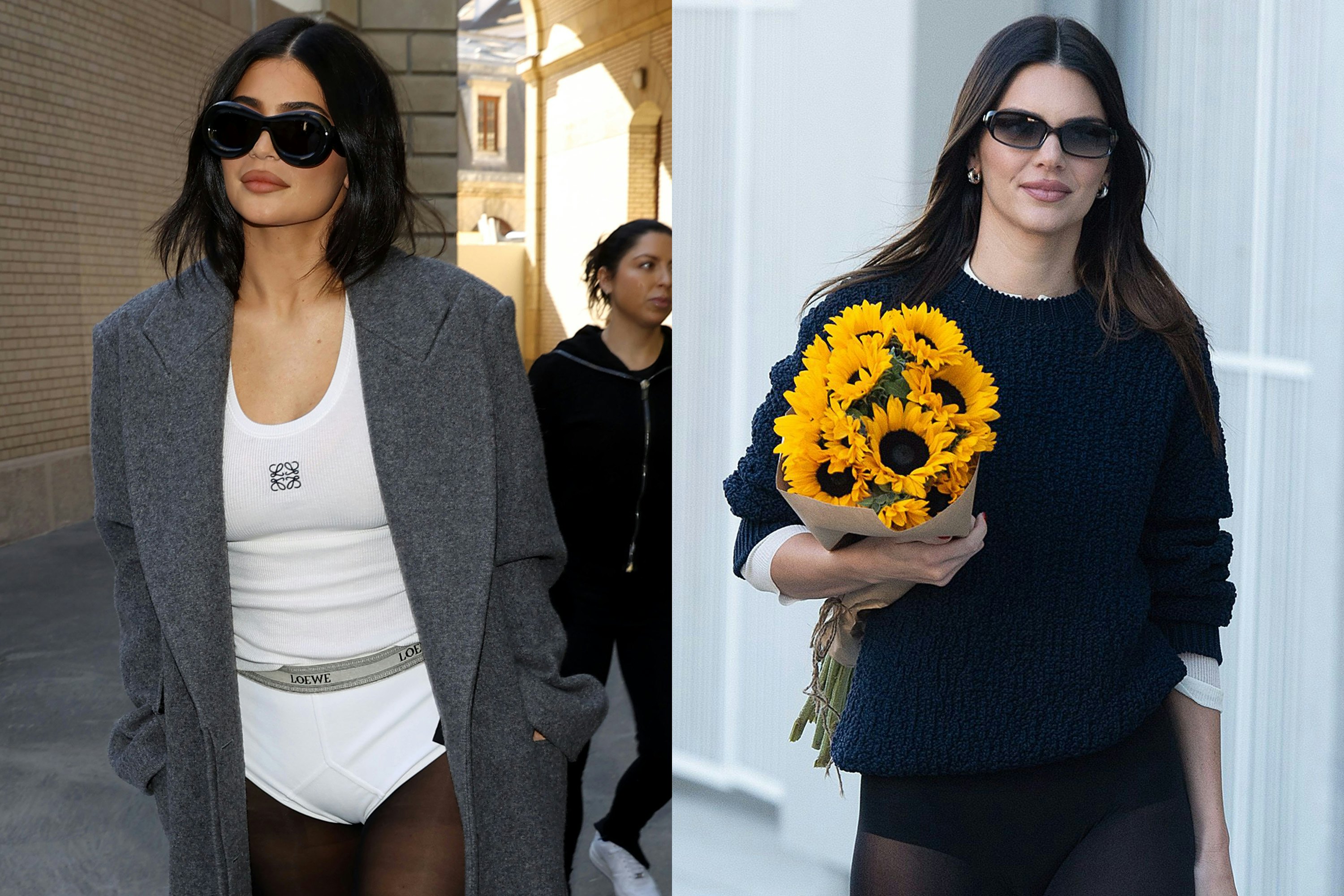 Kendall and Kylie Jenner Both Wear Tights as Pants