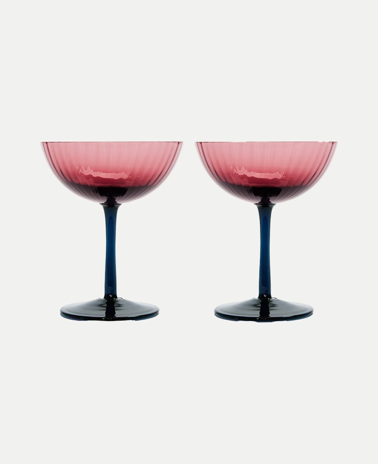 Champagne Coupe Set of 2 In Viola