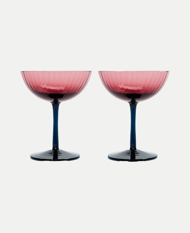 Champagne Coupe Set of 2 In Viola