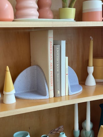 Ceramic Bookends in Speckled Clay