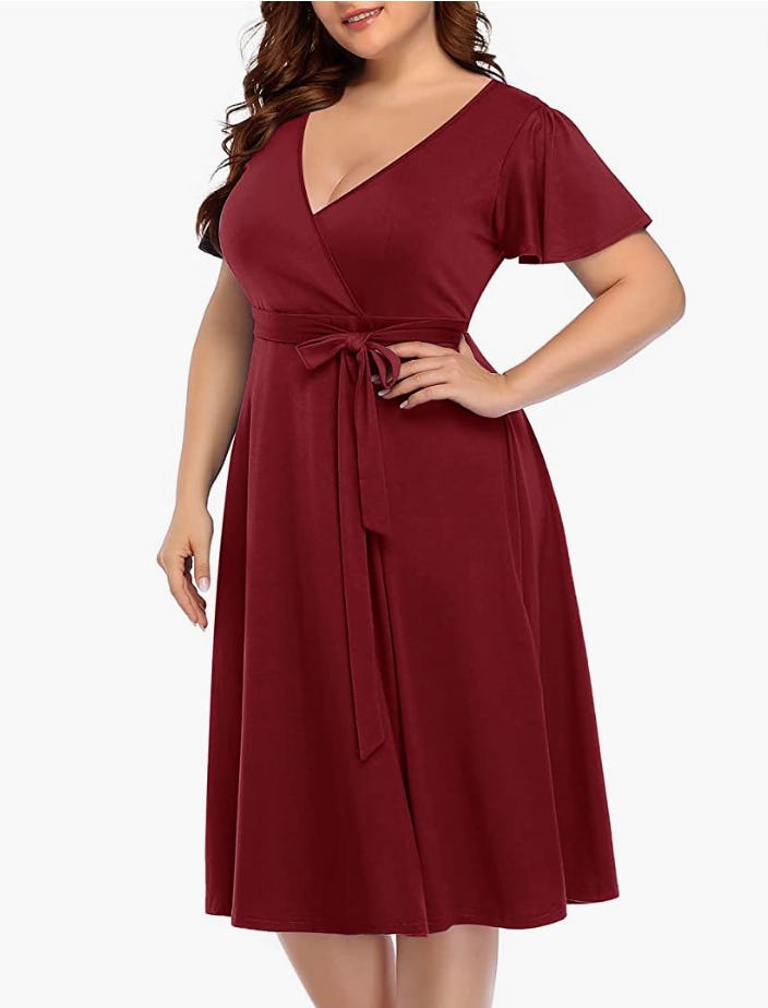 Pinup Fashion Plus Size Wrap Dress