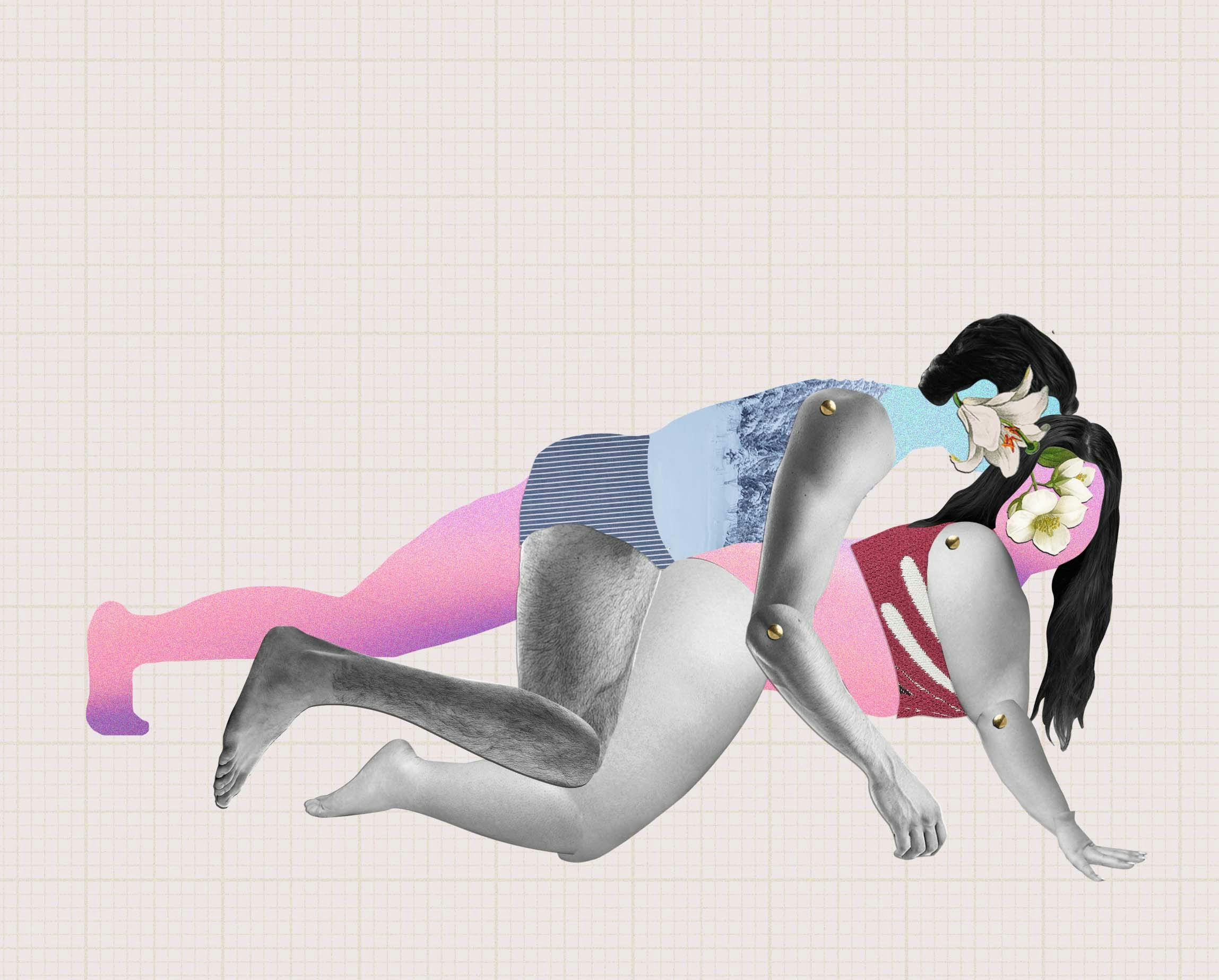 Collapsed doggy sex position