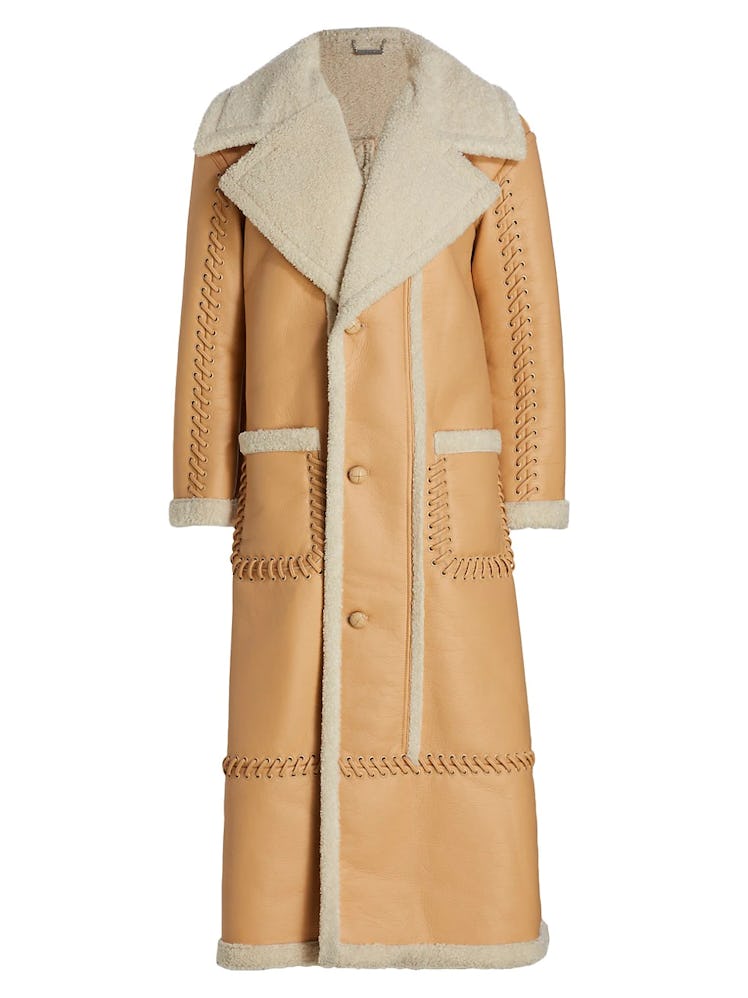 Jonathan Simkhai Windsor Faux Shearling Biker Coat