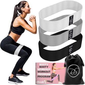 Ruby Stretch Fabric Resistance Bands (3-Pack)