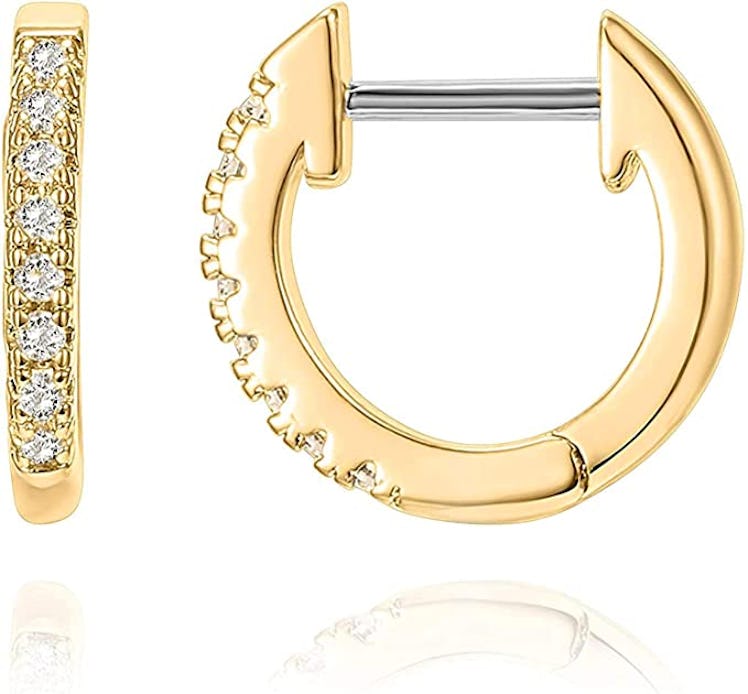 PAVOI 14K Gold Plated Cubic Zirconia Cuff Earrings